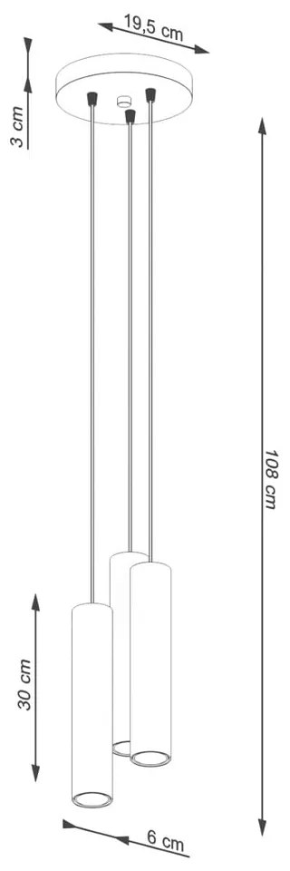 Lustră crem ø 19,5 cm Castro – Sollux