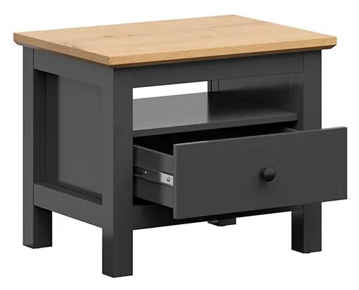 Noptieră Hesen KOM1S/5/6 (grafit + Stejar artisan). Promo -18%. 1062499