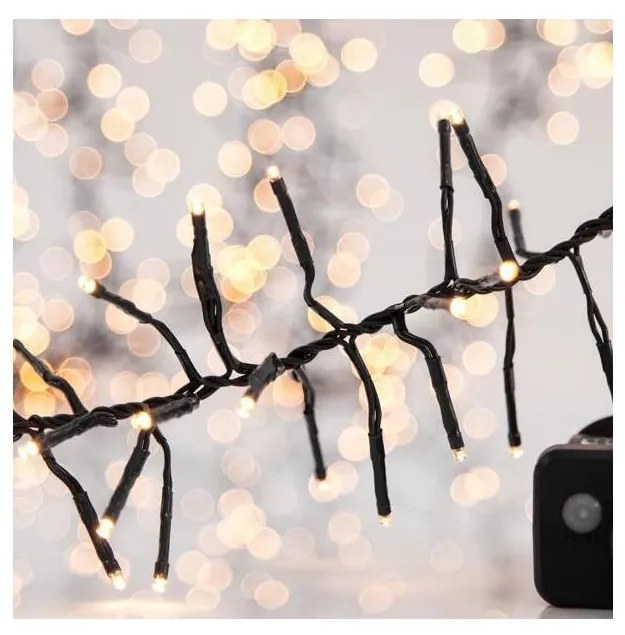 Ghirlandă luminoasă de Crăciun LED pentru exterior CLUSTER, 588 LED, 8 funcții, 8,5 m, IP44, alb cald