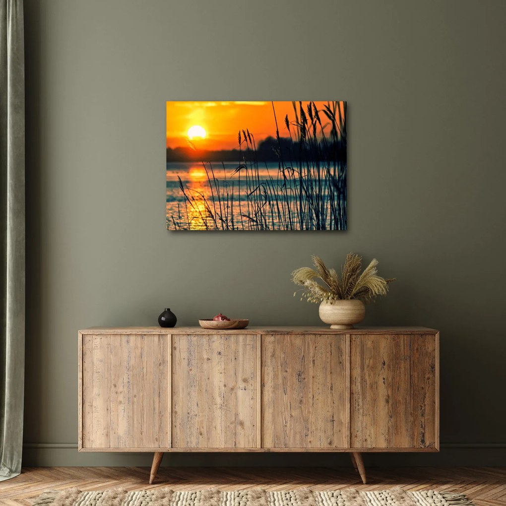 Tablou - Apus de soare la lac (70x50 cm)