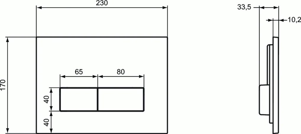 Clapeta cu dubla actionare Ideal Standard, crom mat