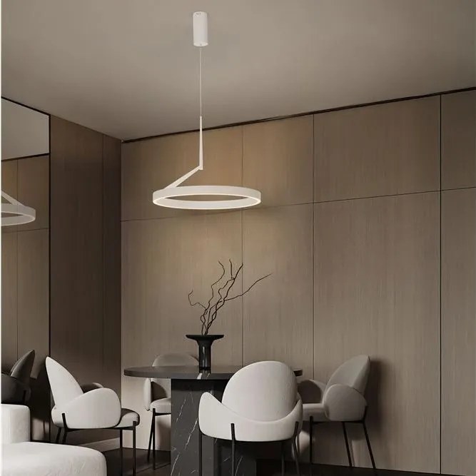 Lustra circulara aluminiu alb LED CCT ADALIZ 60cm