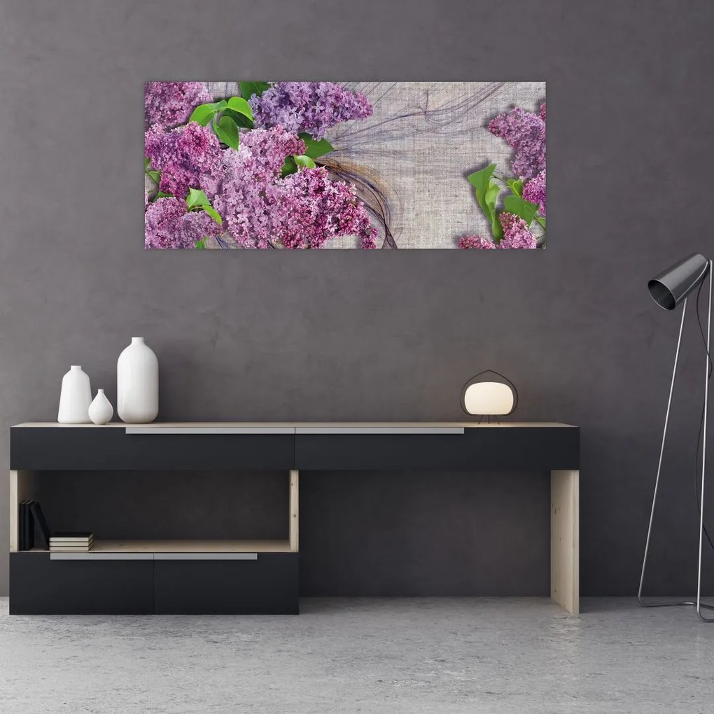 Tablou - Flori de liliac (120x50 cm)