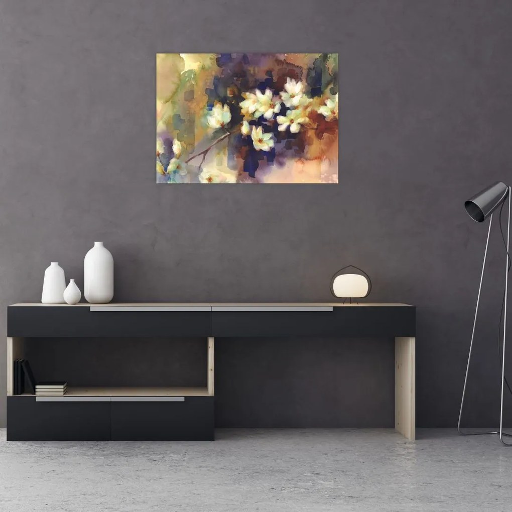 Tablou - Magnolii albe, pictură (70x50 cm)