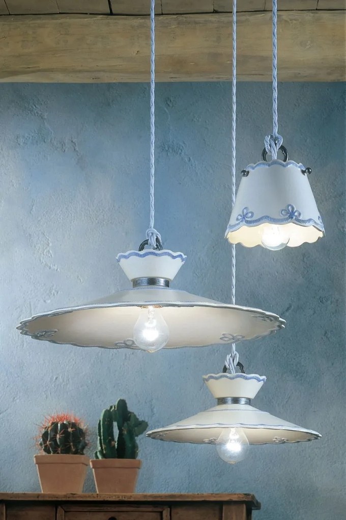 Lustra design clasic realizata manual din ceramica RAVENNA 31cm