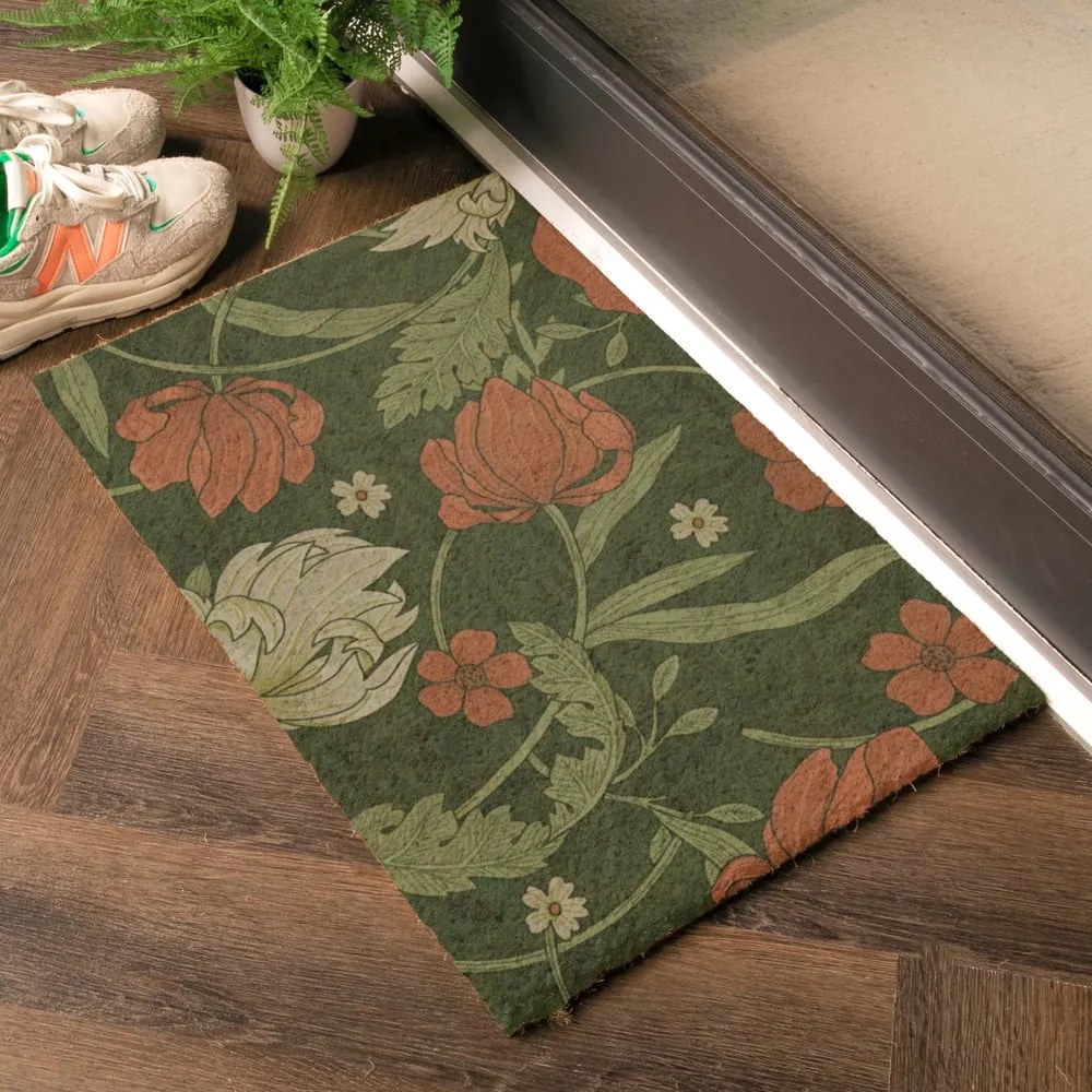 Covoraș de intrare din fibre de nucă de cocos 60x90 cm William Morris Rose – Artsy Doormats