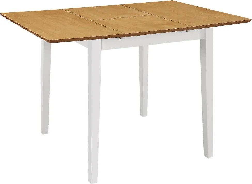 vidaXL Masă de bucătărie extensibilă, alb, (80-120)x80x74 cm, MDF