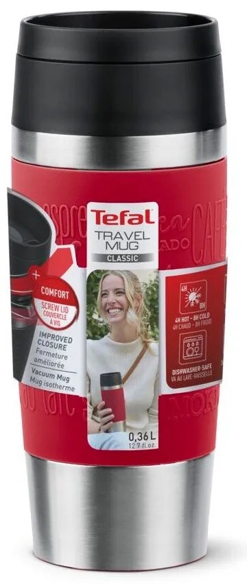 Cană de voiaj roșie 360 ml – Tefal