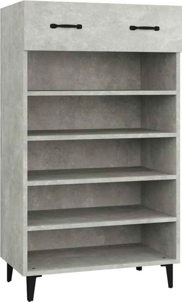 vidaXL Pantofar, gri beton, 60x35x105 cm, lemn compozit