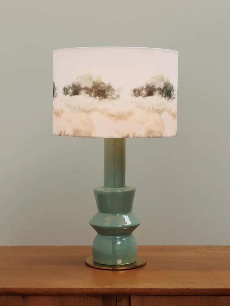 Lampa de masa, cu abajur din bumbac, Landscape
