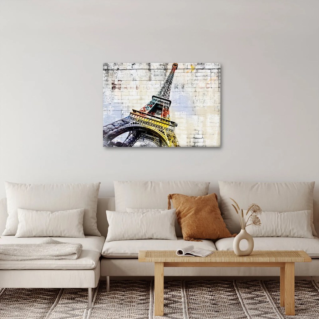 Tablou - Arta digitală a Turnului Eiffel (70x50 cm)