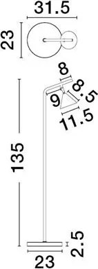 Lampadar de podea modern CONICO Coffee