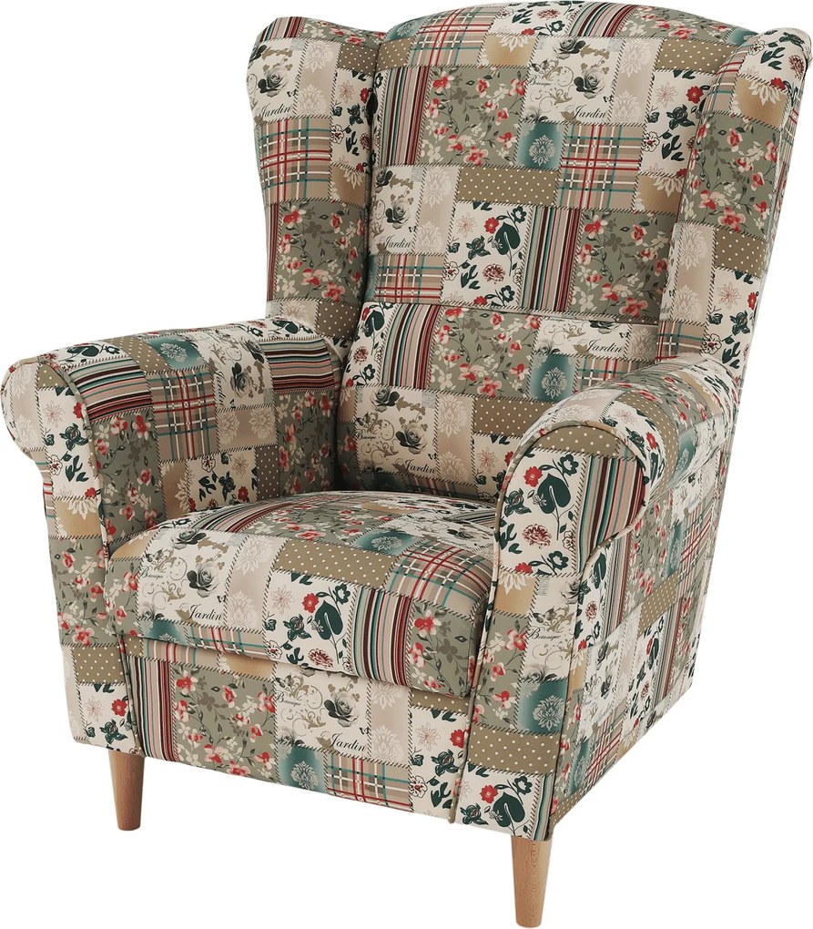 Fotoliu, material textil în stilul patchwork viorica 1, CHARLOT