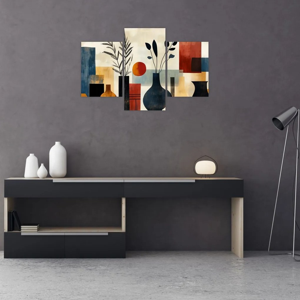 Tablou - Vaze cubiste (90x60 cm)