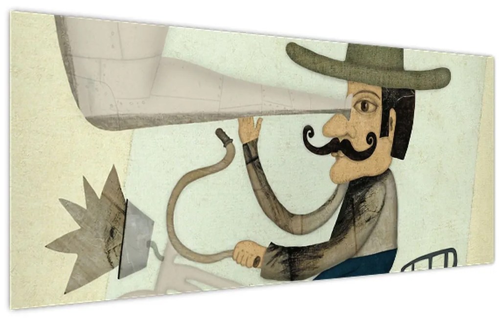 Tablou - Astronom pe bicicletă (120x50 cm)