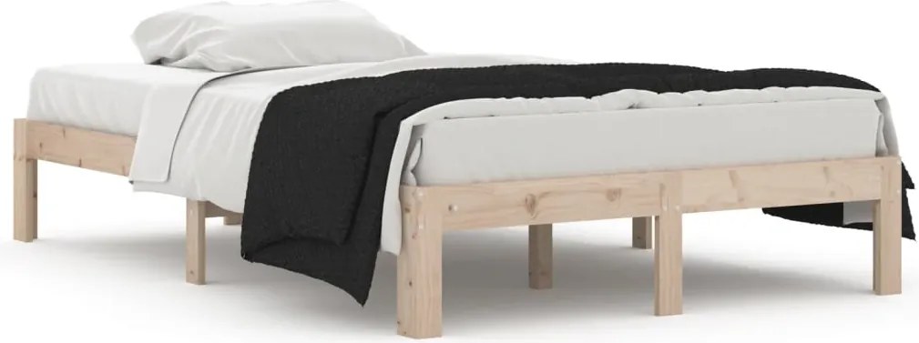 vidaXL Cadru de pat mic dublu, 120x190 cm, lemn masiv