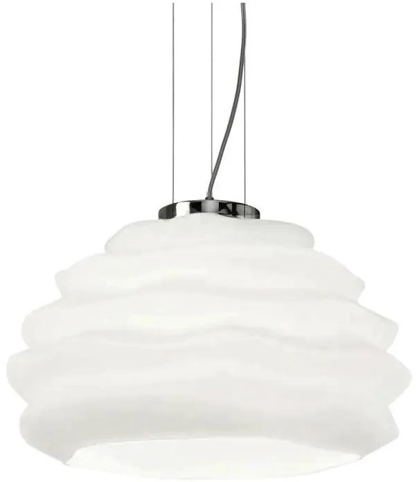 Lustră pe cablu Ideal Lux KARMA 1xE27/60W/230V d. 39 cm alb