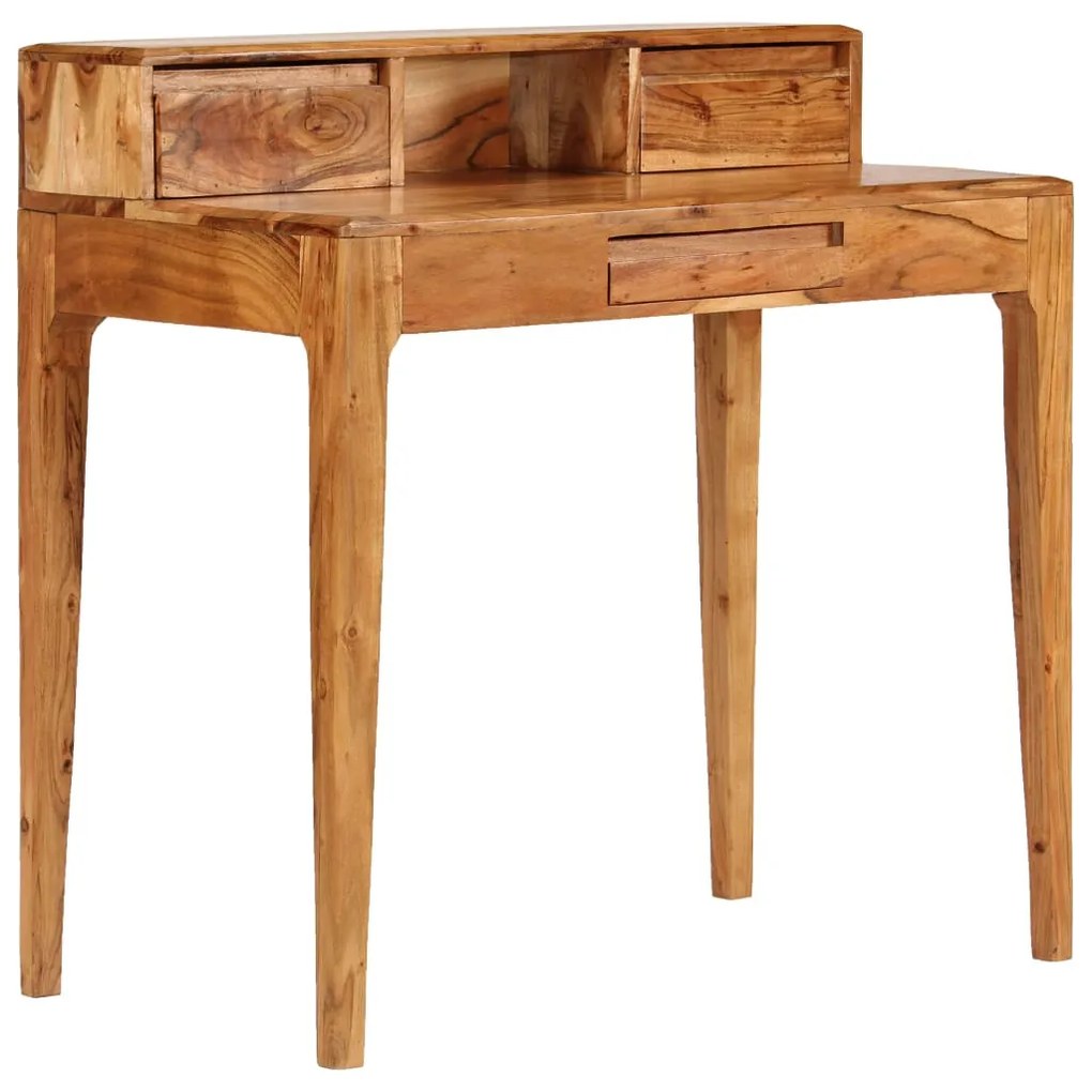 244959 vidaXL Birou de lucru cu sertare, lemn masiv, 88 x 50 x 90 cm