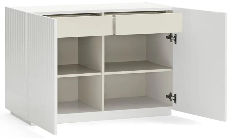 Comodă albă joasă 100x70 cm Doric – Teulat