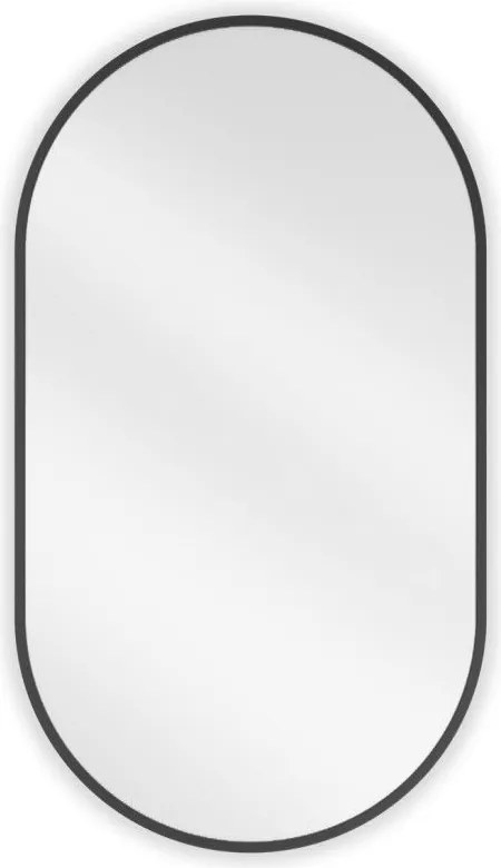 Mexen Loft oglindă de baie ovală 80 x 45 cm, ramă neagră - 9851-080-045-000-70