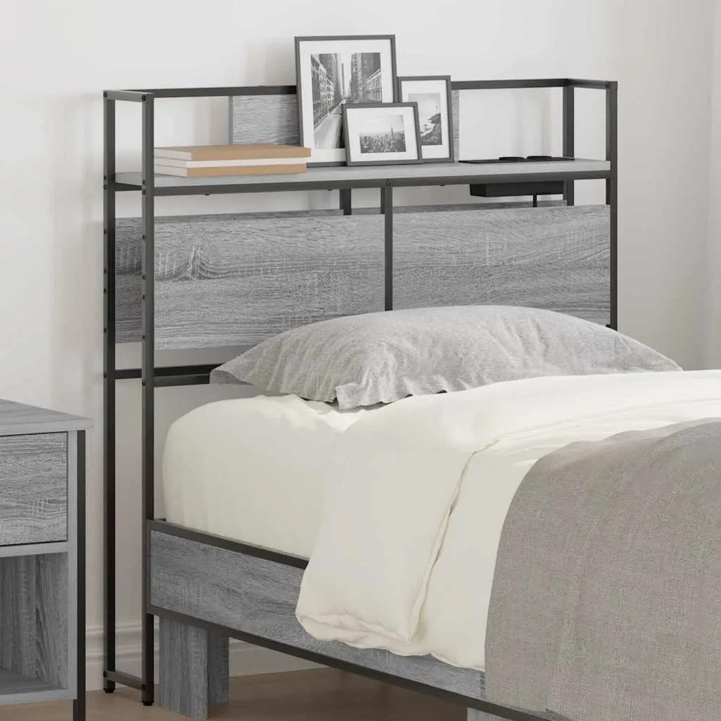 vidaXL Tăblie de depozitare sonoma gri 90 cm Lemn compozit