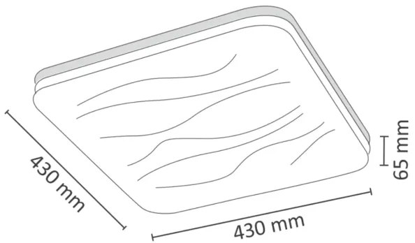 LED plafonieră dimabilă DESERT cu DO, 72W, 230V