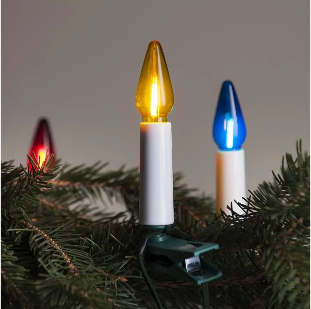 LED Ghirlandă pentru exterior FELICIA FILAMENT 20xE10 19m colorată/alb cald IP44