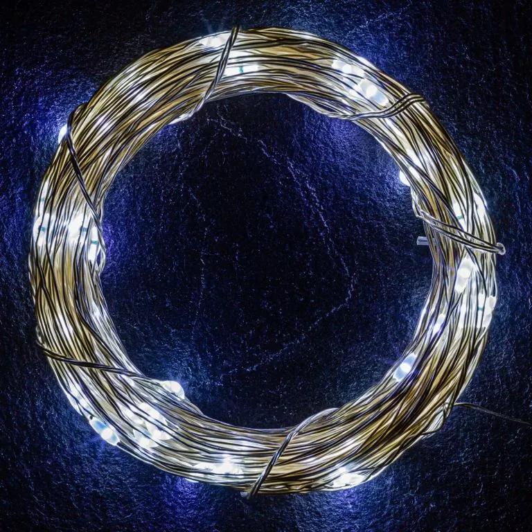 Set de 2 bucăți de lanțuri luminoase - 200 LED, alb rece