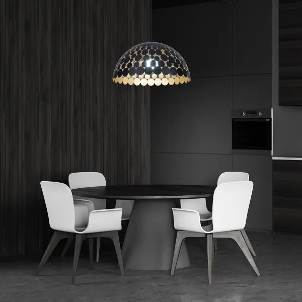 Lustră pe cablu LISA BLACK 1xE27/60W/230V