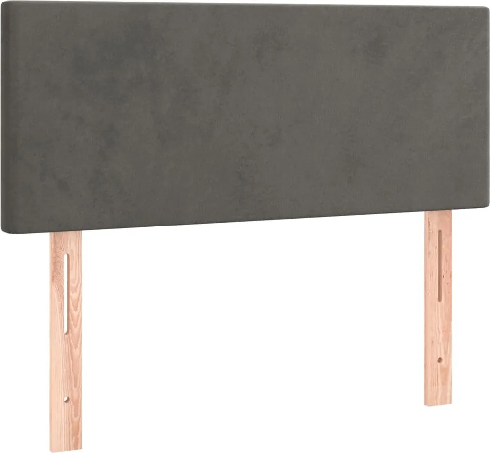 vidaXL Tăblie de pat, gri închis, 80x5x78/88 cm, catifea
