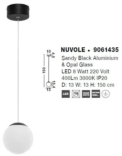 Pendul LED design modern NUVOLE