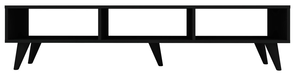 Comoda TV Tirro V2, Negru, 150 x 35 x 35 cm
