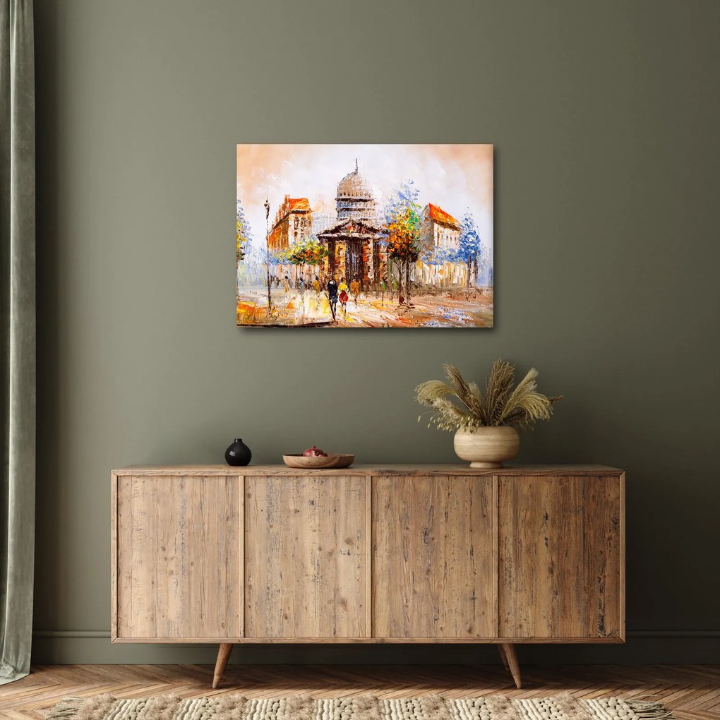 Tablou - Monument de oraș pictat (70x50 cm)