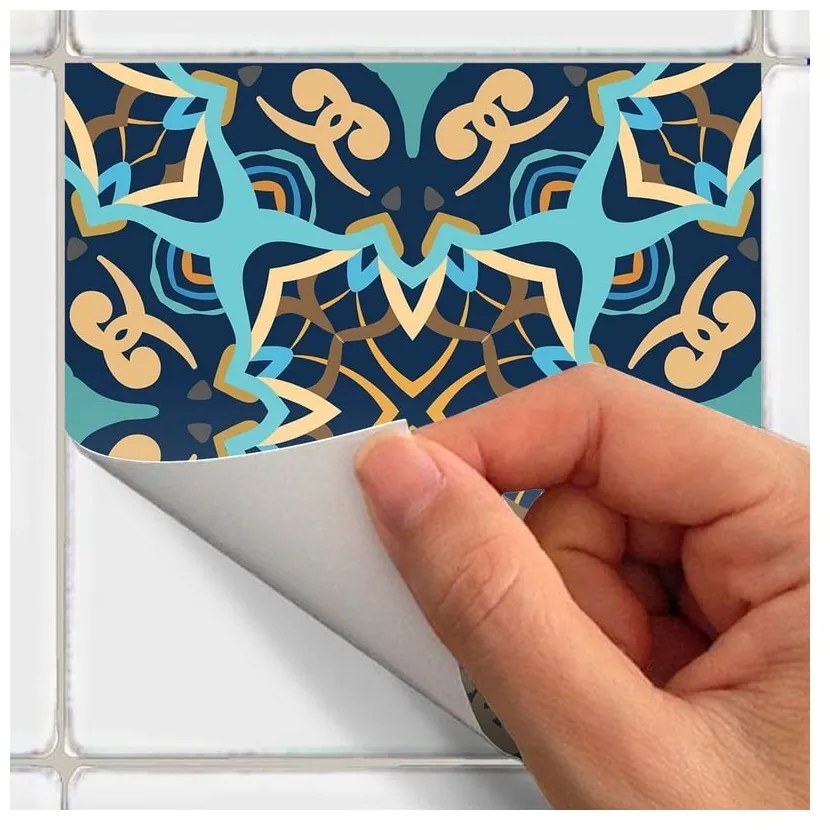 Set 9 autocolante perete Ambiance Dizier, 15 x 15 cm