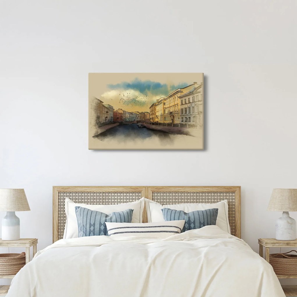 Tablou - Râul Moyka, Sankt Petersburg, Rusia (90x60 cm)