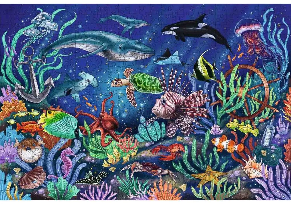 PUZZLE LEMN LUMEA SUBACVATICA, 500 PIESE - RAVENSBURGER (RVSPA17515)