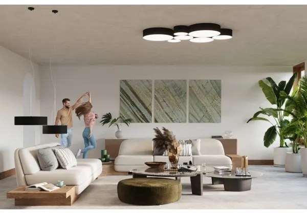 Lustră pe cablu ARENA 45 3xE27/60W/230V negru