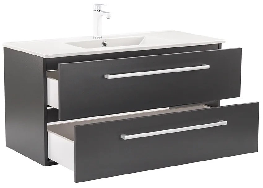 Dulap inferior Vario Clam 100 cu lavoar antracit-antracit