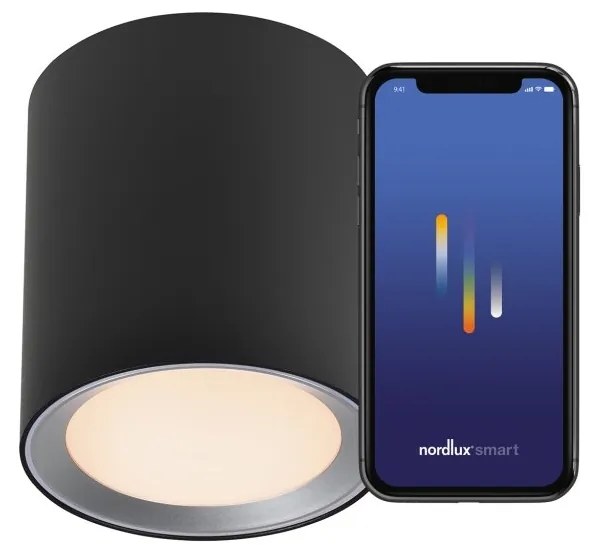 Spot aplicat LED CCT, IP44 Landon 14 Smart Black