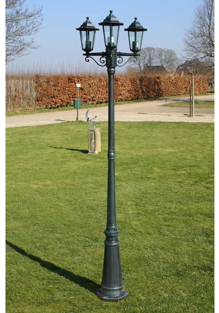 Felinar de grădină Preston  215 cm Verde închis
