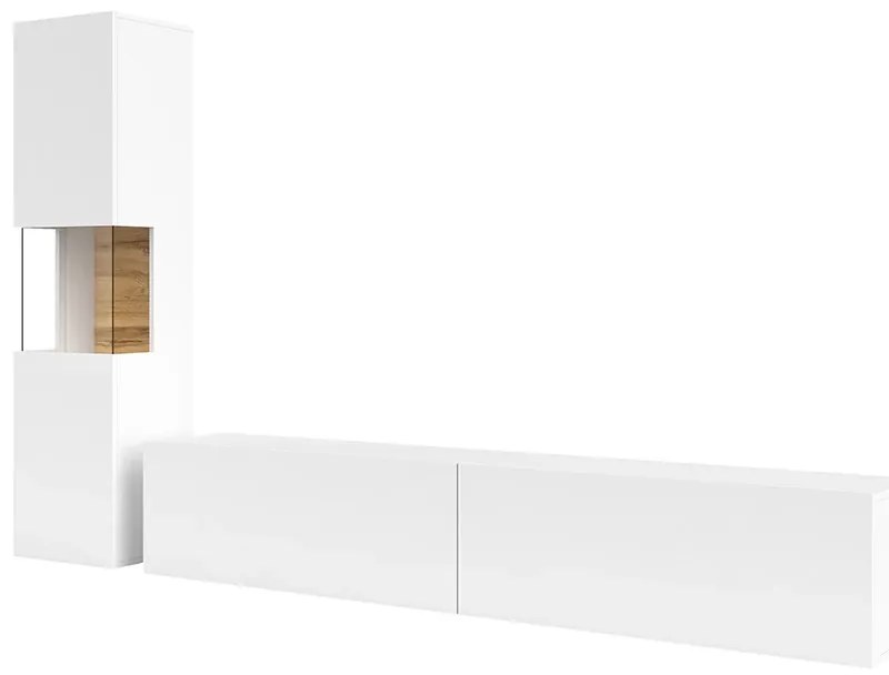 Mobilier living Avernic Typ 09 (Alb + Stejar wotan). 1042049