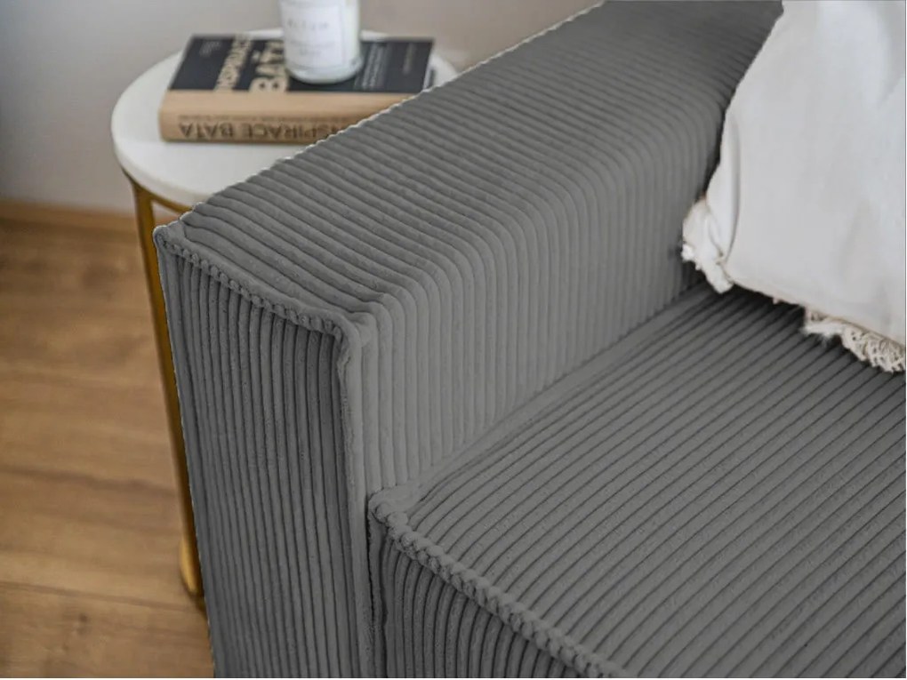 Fotoliu cu taburet SMART SET, gri inchis