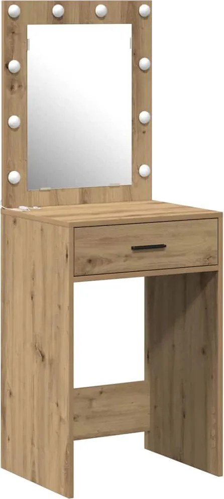 vidaXL Masă de Machiaj Stejar Artizanal 50 x 41 x 135 cm Lemn compozit