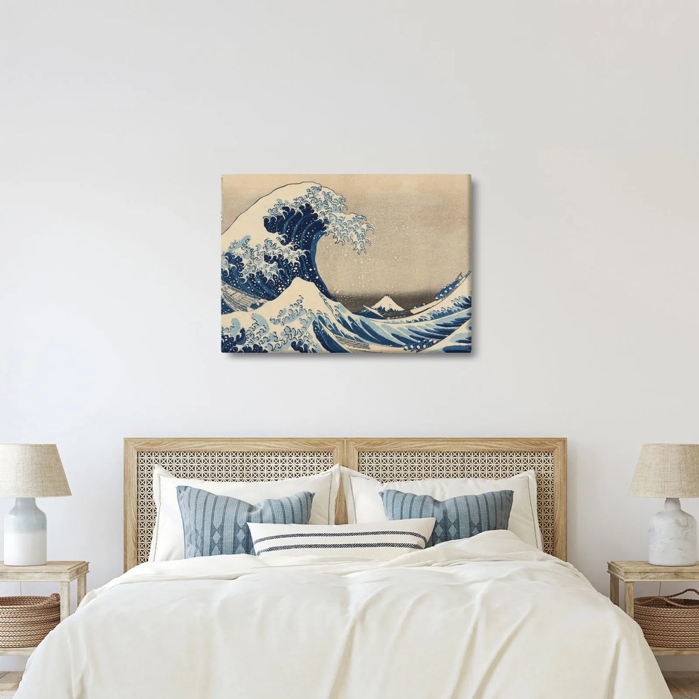 Tablou - Katsushika Hokusai, Under the Wave off Kanagawa, reproducere (70x50 cm)