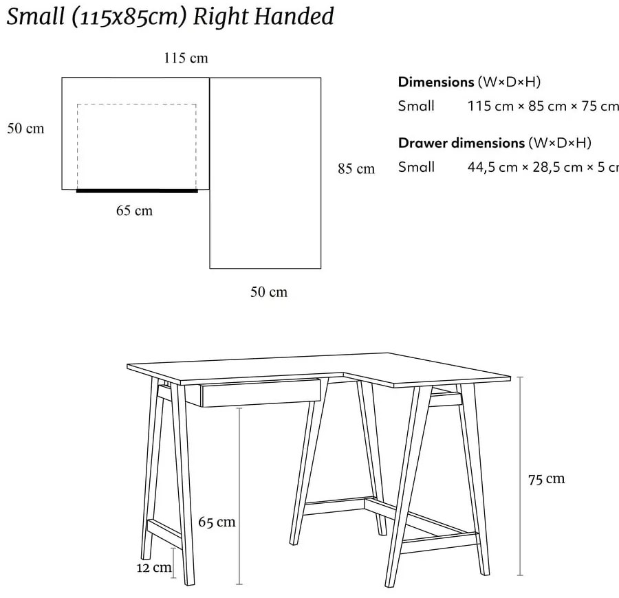 Birou 85x115 cm Luka – Ragaba