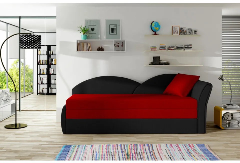 Canapea extensibila cu spatiu pentru depozitare, 218 x 80 x 77 cm, Aga R, Eltap (Culoare: Albastru, Model floral)