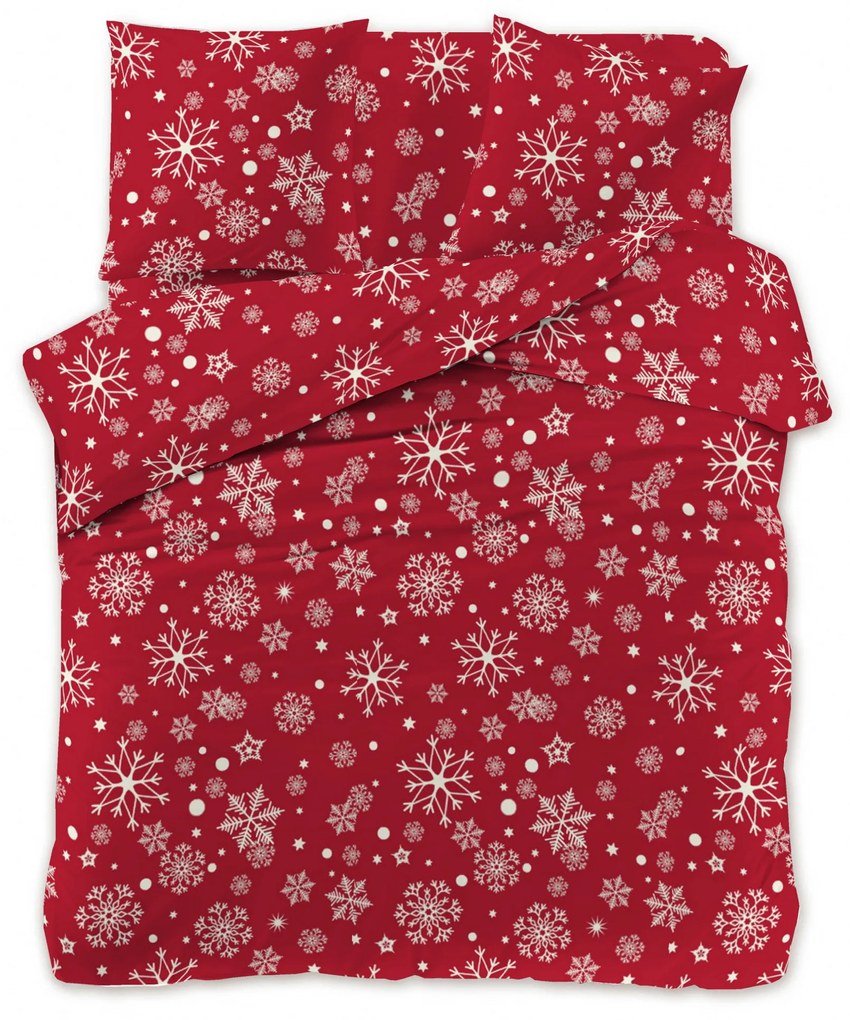 Lenjerie de pat din microfibra SNOWFALL red Dimensiune lenjerie de pat: 70 x 90 cm | 140 x 220 cm