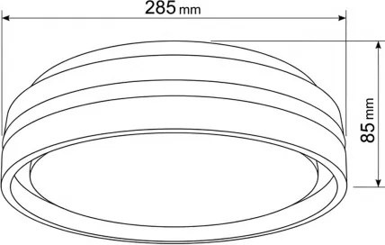 Brilagi - Plafonieră LED NAOMI, 24W, 230V, Ø 28,5 cm, negru