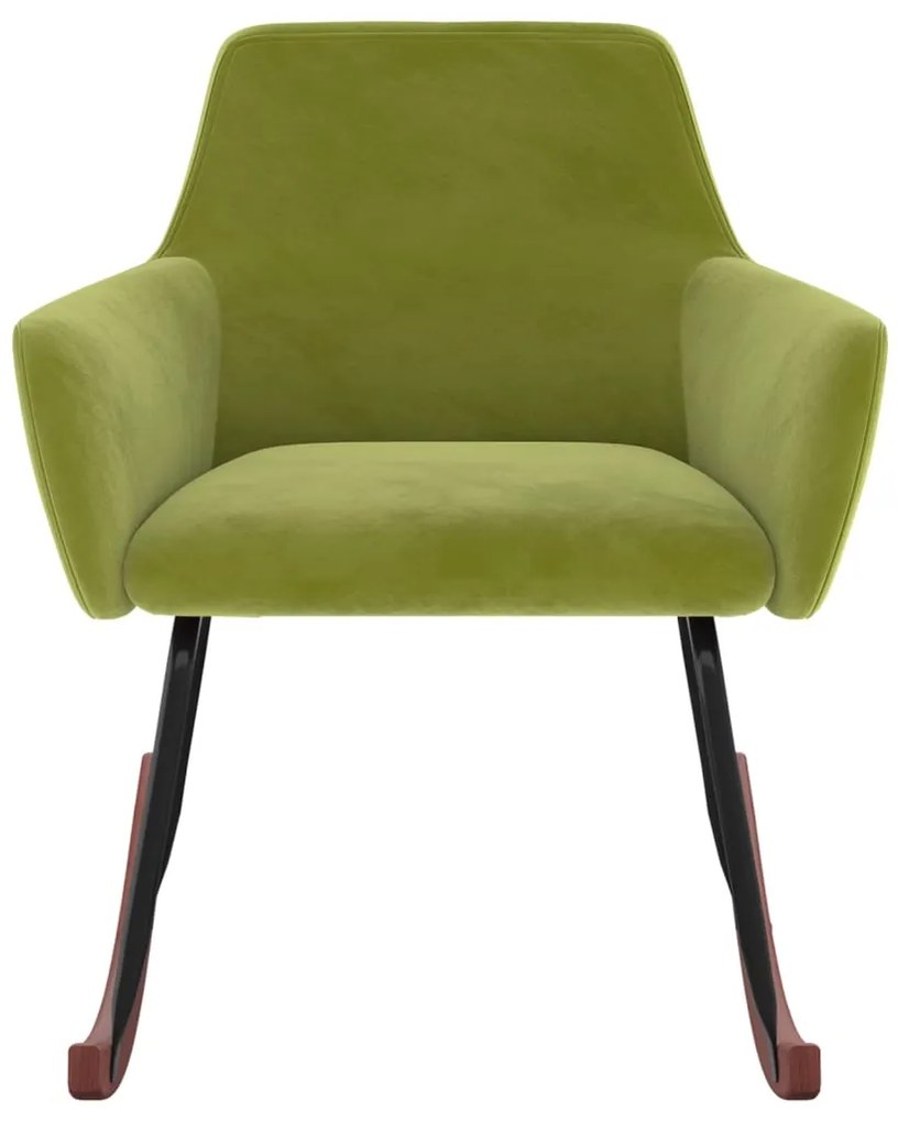331143 vidaXL Scaun balansoar, verde deschis, catifea