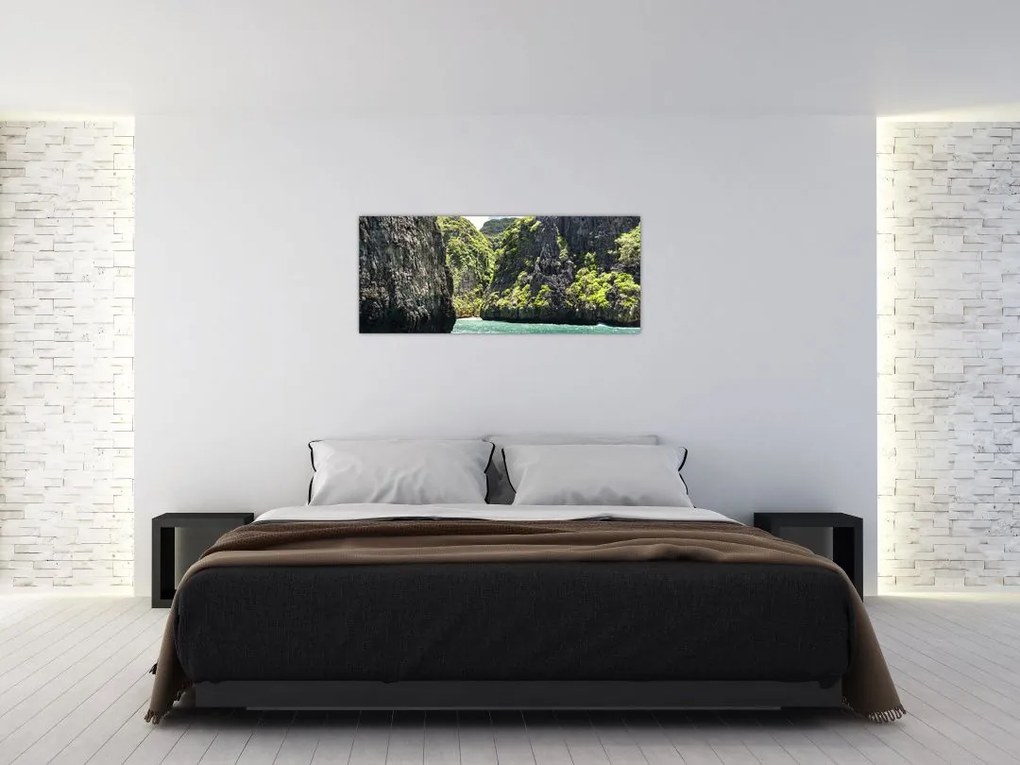 Tablou cu râu montan (120x50 cm)